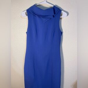 Harper Rose double collar crepe sheath dress in periwinkle